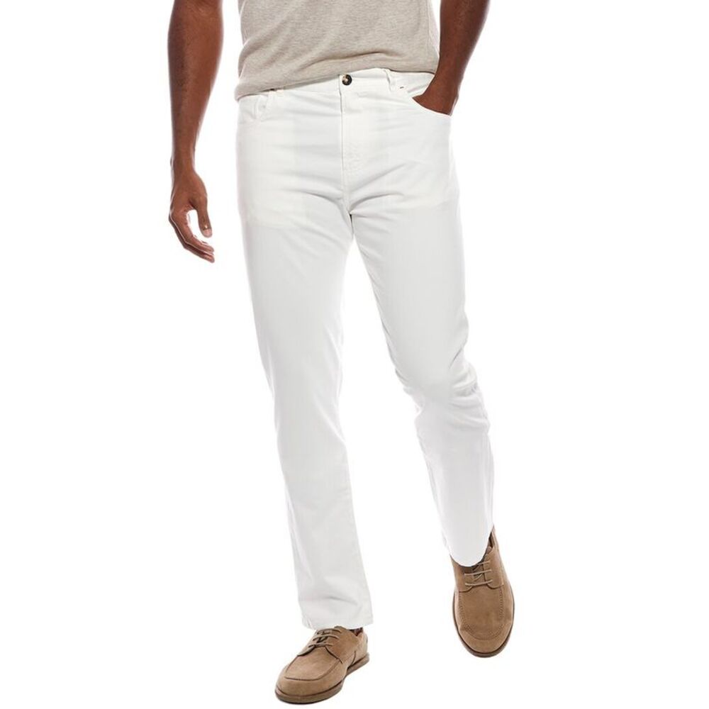 Isaia Mens  Denim Trouser, White